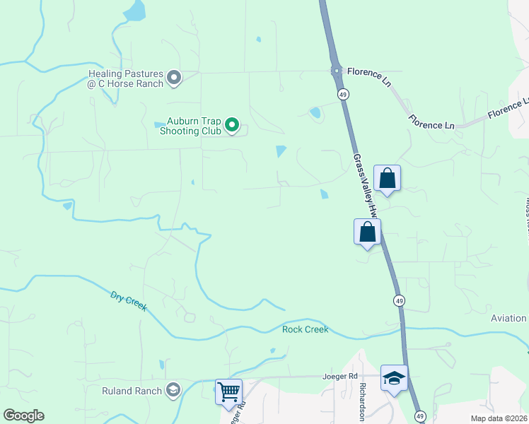 map of restaurants, bars, coffee shops, grocery stores, and more near 11700 Quail Road in Auburn