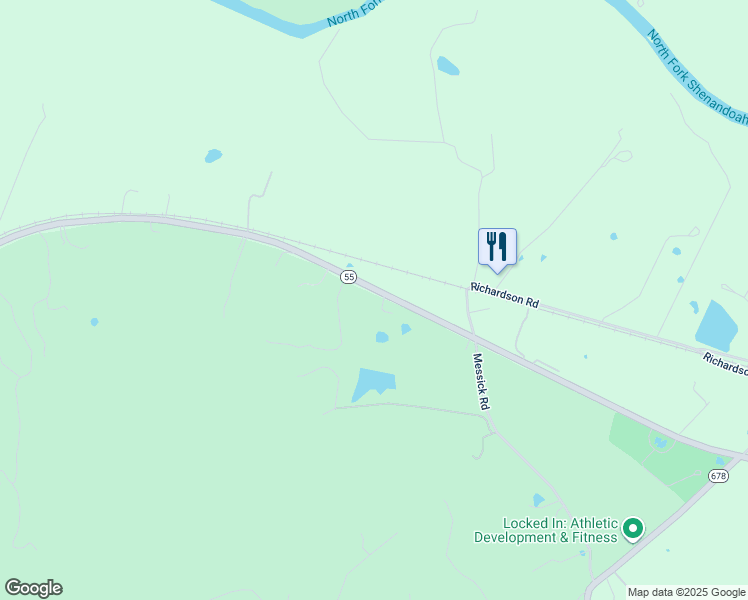 map of restaurants, bars, coffee shops, grocery stores, and more near 5681 Strasburg Road in Strasburg