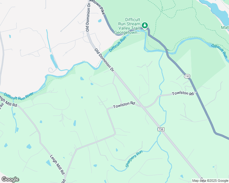 map of restaurants, bars, coffee shops, grocery stores, and more near 928 Peacock Station Road in McLean