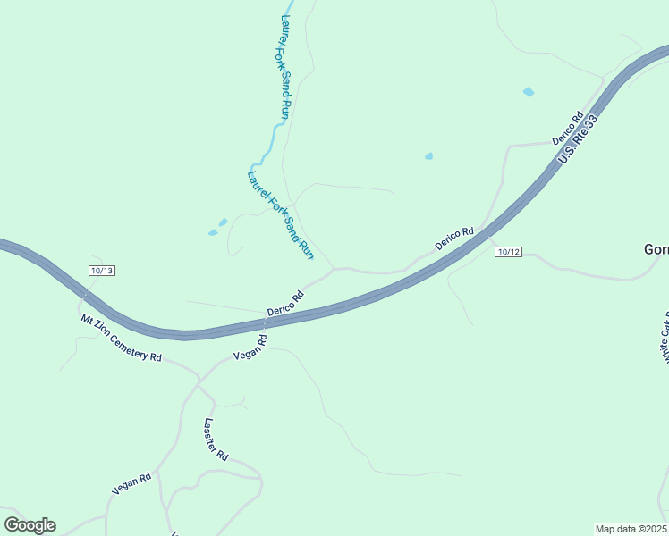 map of restaurants, bars, coffee shops, grocery stores, and more near 233 Derico Road in Buckhannon