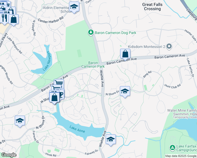 map of restaurants, bars, coffee shops, grocery stores, and more near 1428 Northgate Square in Reston