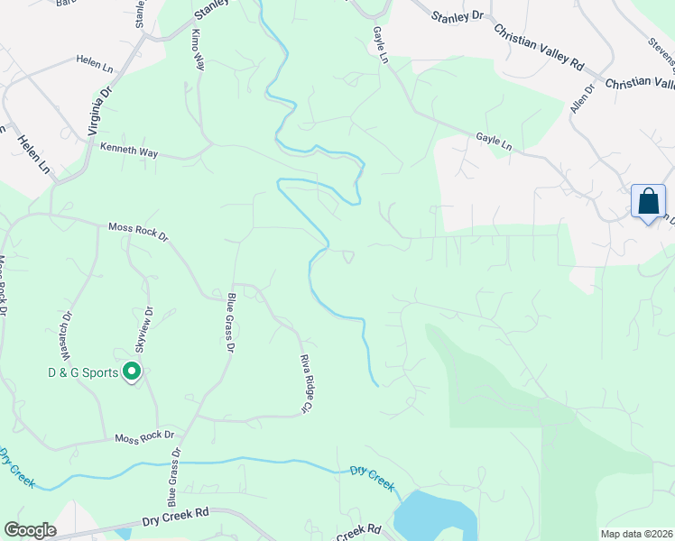 map of restaurants, bars, coffee shops, grocery stores, and more near 14190 Red Rock Court in Auburn