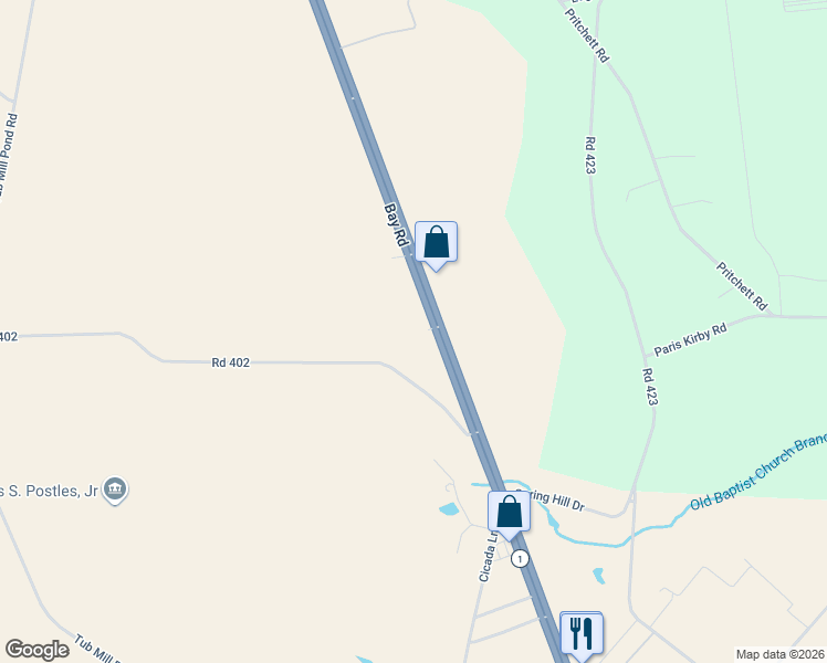 map of restaurants, bars, coffee shops, grocery stores, and more near 2367 Bay Road in Milford