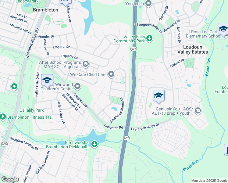 map of restaurants, bars, coffee shops, grocery stores, and more near 42891 Arcola Grove Drive in Ashburn