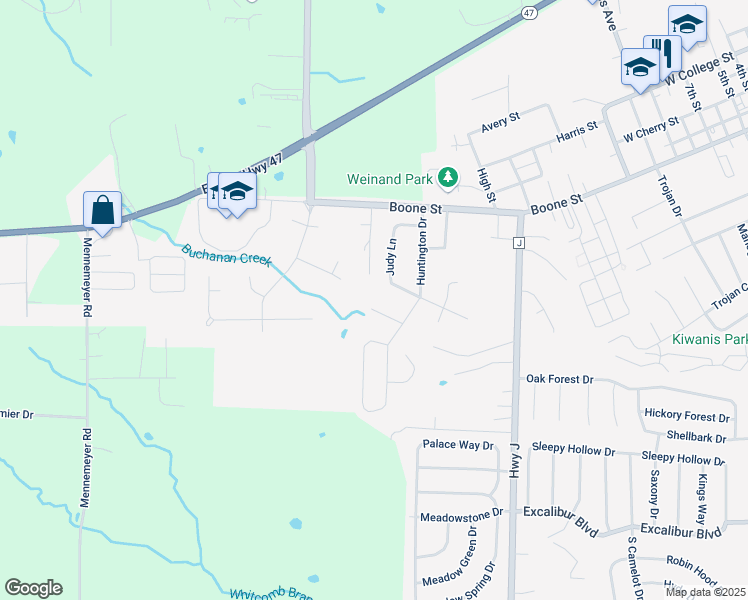 map of restaurants, bars, coffee shops, grocery stores, and more near 1013 Cottonwood Court in Troy