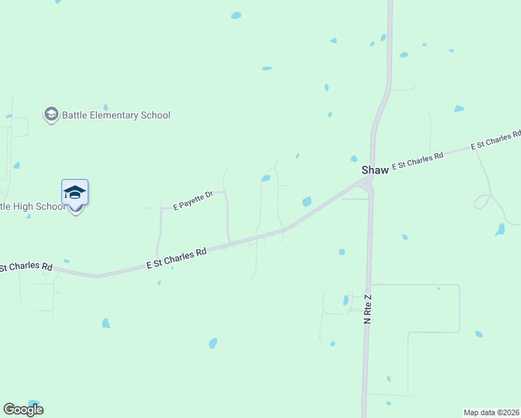 map of restaurants, bars, coffee shops, grocery stores, and more near 8321 East Saint Charles Road in Columbia