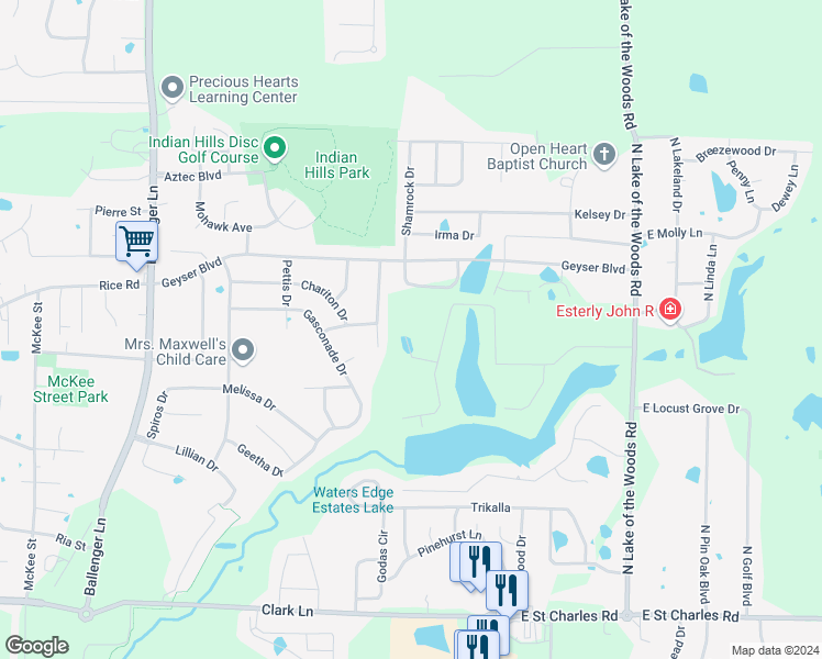 map of restaurants, bars, coffee shops, grocery stores, and more near 1997 Waterfront Drive North in Columbia