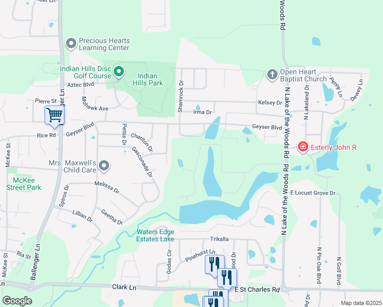 map of restaurants, bars, coffee shops, grocery stores, and more near 2009 Waterfront Drive North in Columbia