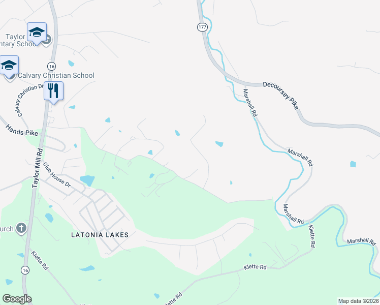 map of restaurants, bars, coffee shops, grocery stores, and more near 5955 Lieberman Road in Covington
