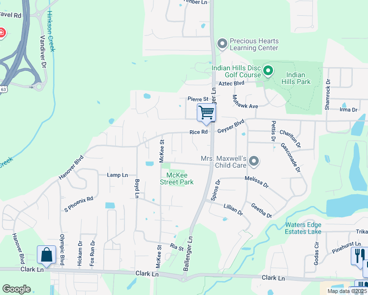 map of restaurants, bars, coffee shops, grocery stores, and more near 2106 Meadowvale Court in Columbia