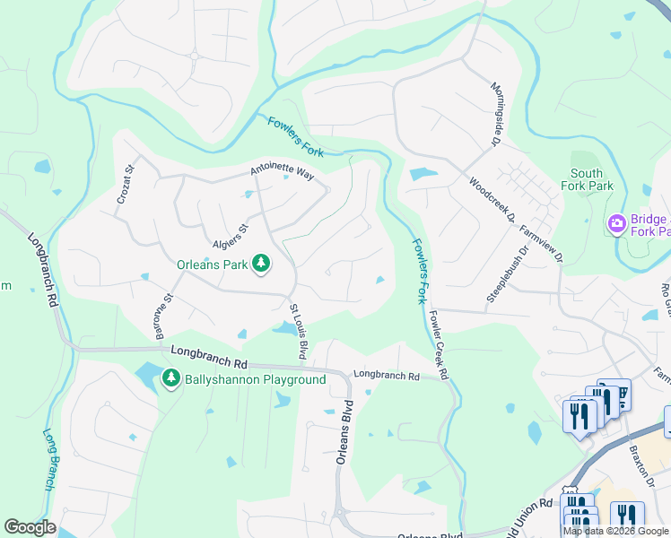 map of restaurants, bars, coffee shops, grocery stores, and more near 2671 Jackson Rue in Union