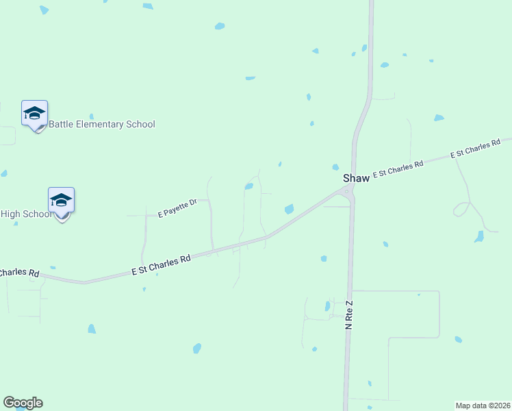map of restaurants, bars, coffee shops, grocery stores, and more near 8321 East Saint Charles Road in Columbia