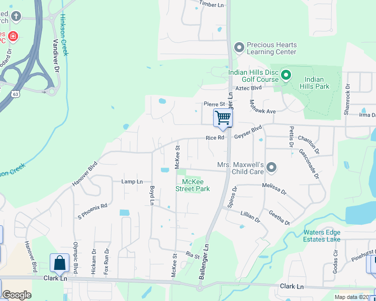 map of restaurants, bars, coffee shops, grocery stores, and more near 2062 Carol Drive in Columbia
