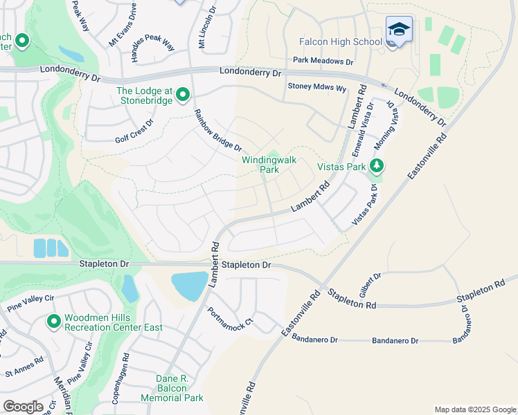 map of restaurants, bars, coffee shops, grocery stores, and more near 12765 Winding Glen Lane in Peyton