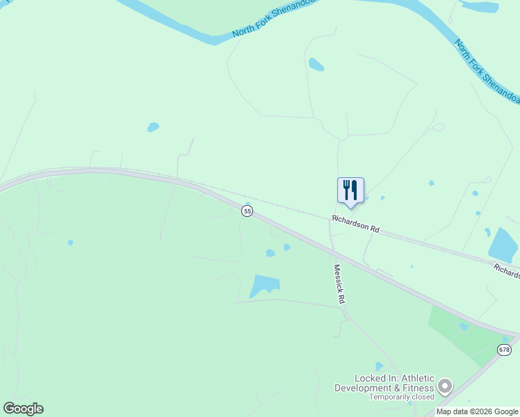 map of restaurants, bars, coffee shops, grocery stores, and more near 6302 Strasburg Road in Strasburg