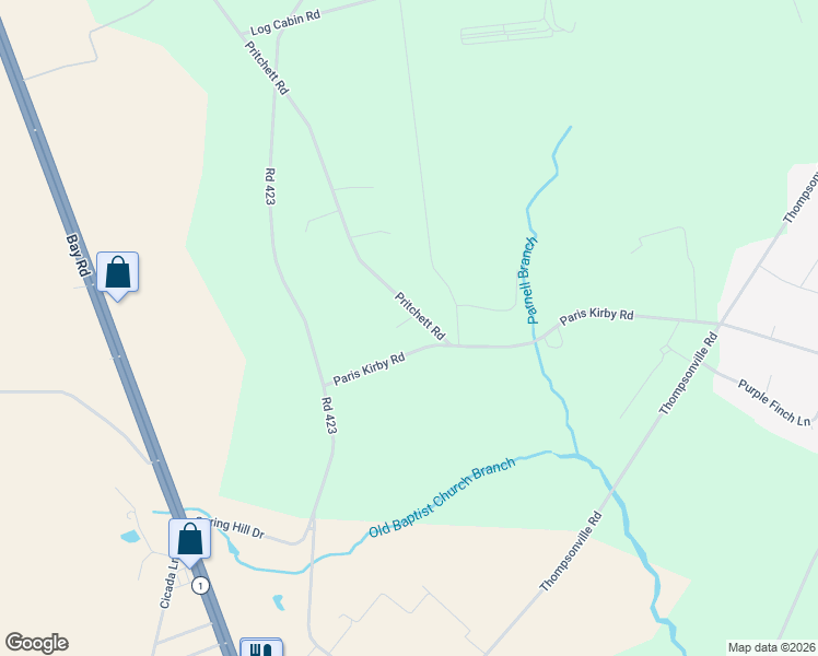 map of restaurants, bars, coffee shops, grocery stores, and more near 74 Pritchett Road in Milford