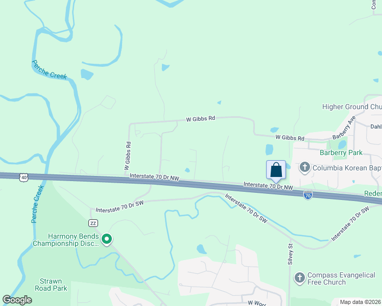 map of restaurants, bars, coffee shops, grocery stores, and more near 1691 North Dawn Drive in Columbia