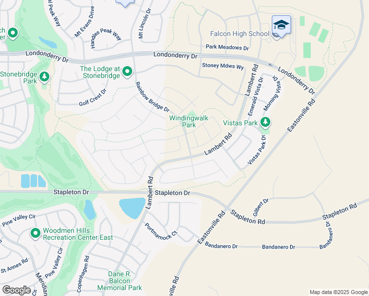 map of restaurants, bars, coffee shops, grocery stores, and more near 12765 Winding Glen Lane in Peyton