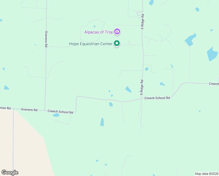 map of restaurants, bars, coffee shops, grocery stores, and more near 921 Creech School Road in Troy