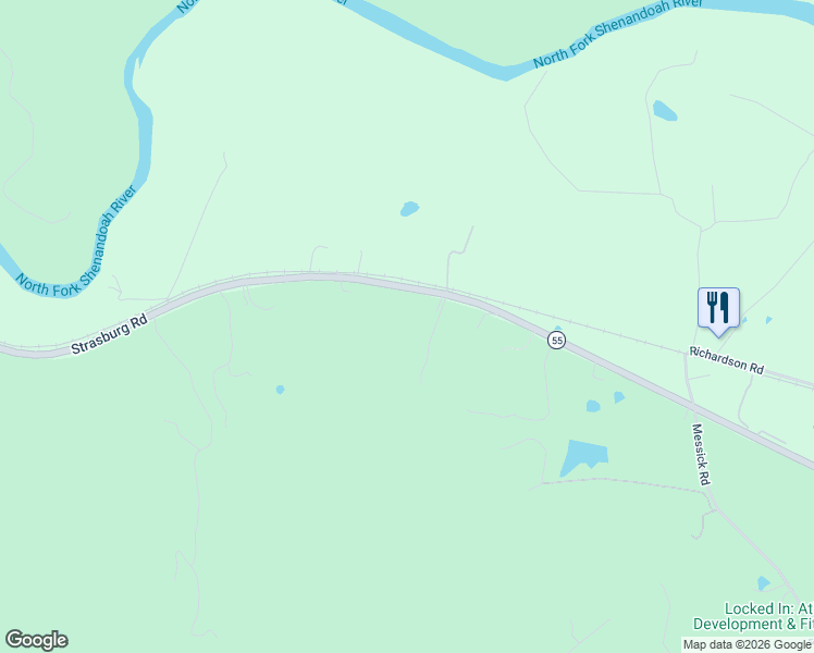 map of restaurants, bars, coffee shops, grocery stores, and more near 6099 Strasburg Road in Strasburg