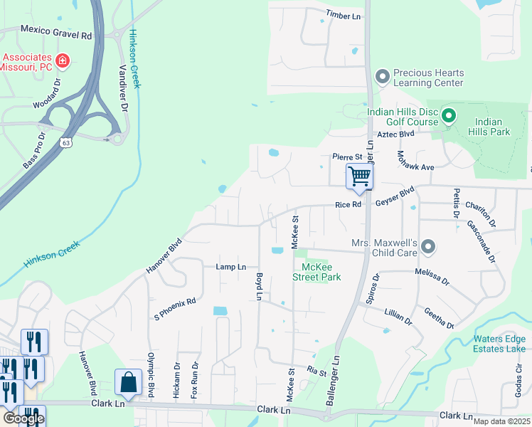 map of restaurants, bars, coffee shops, grocery stores, and more near 2113 Pleasant Way in Columbia