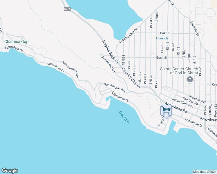 map of restaurants, bars, coffee shops, grocery stores, and more near 12971 San Joaquin Avenue in Clearlake