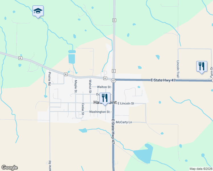 map of restaurants, bars, coffee shops, grocery stores, and more near 189 Walton Street in Hawk Point