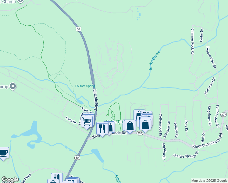 map of restaurants, bars, coffee shops, grocery stores, and more near 151 Sierra Colina Drive in Zephyr Cove