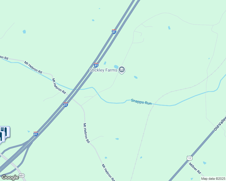 map of restaurants, bars, coffee shops, grocery stores, and more near 214 Copp Road in Strasburg