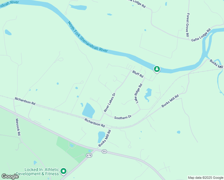 map of restaurants, bars, coffee shops, grocery stores, and more near 48 Lakes Valley Road in Strasburg