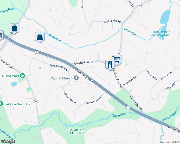map of restaurants, bars, coffee shops, grocery stores, and more near 1208 Colvin Meadows Ln in Great Falls