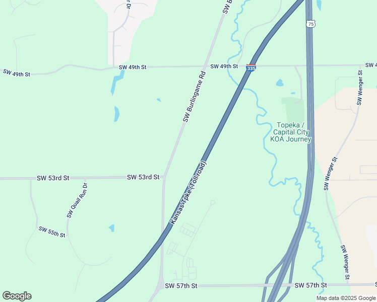 map of restaurants, bars, coffee shops, grocery stores, and more near 5142 Southwest Burlingame Road in Topeka