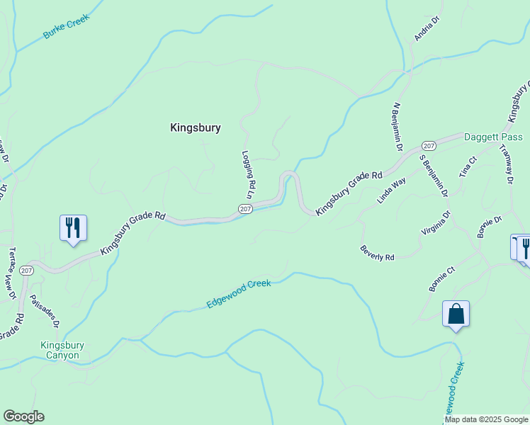 map of restaurants, bars, coffee shops, grocery stores, and more near 565 Ansaldo Acres Road in Stateline