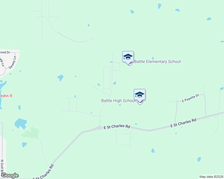 map of restaurants, bars, coffee shops, grocery stores, and more near Battle Avenue in Boone County