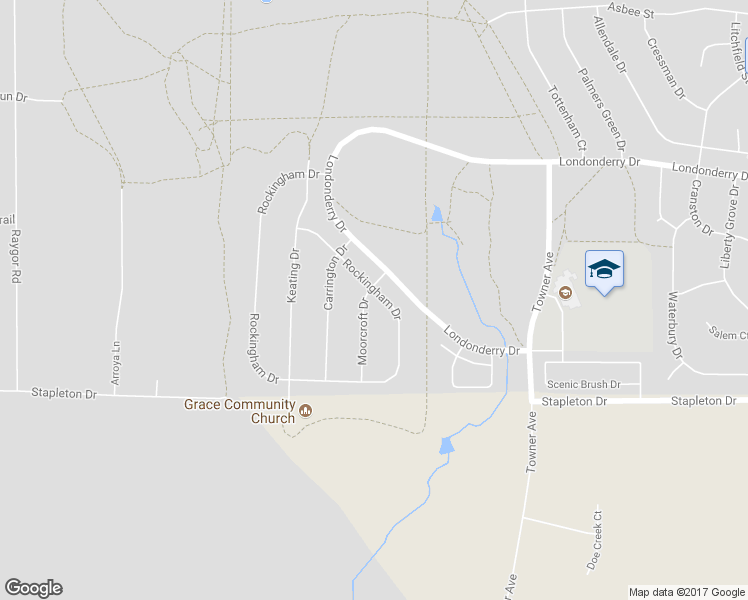 map of restaurants, bars, coffee shops, grocery stores, and more near 9205 Rockingham Drive in Peyton