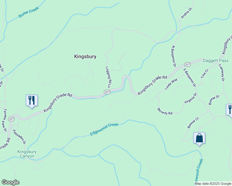 map of restaurants, bars, coffee shops, grocery stores, and more near 565 Ansaldo Acres Road in Stateline