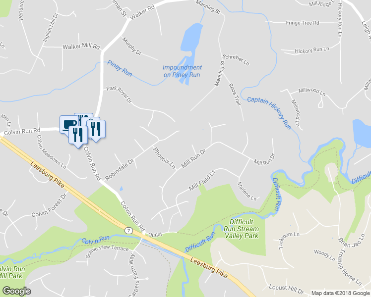 map of restaurants, bars, coffee shops, grocery stores, and more near 1104 Jonquil Circle in Great Falls