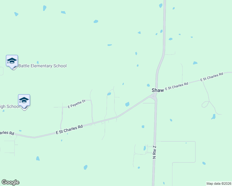 map of restaurants, bars, coffee shops, grocery stores, and more near 8321 East Saint Charles Road in Columbia