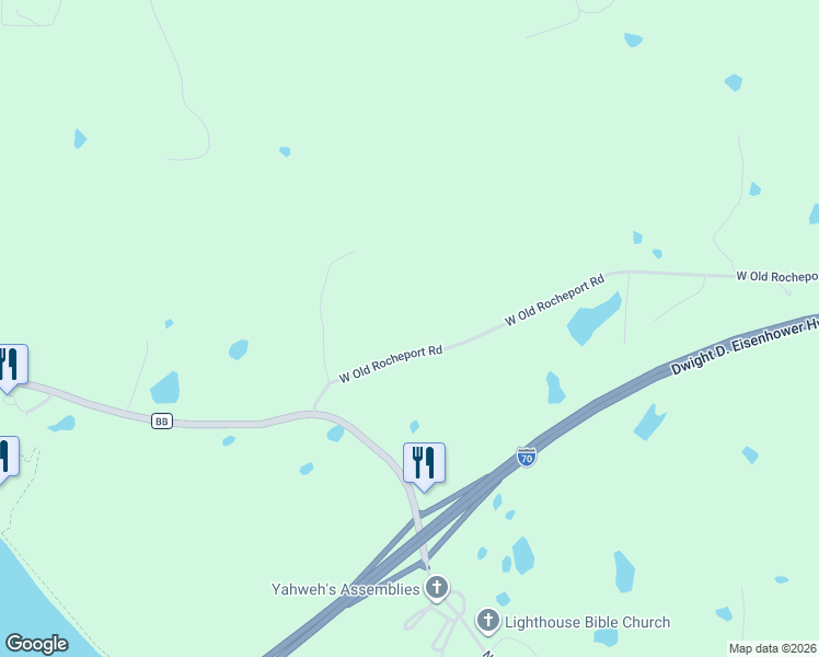 map of restaurants, bars, coffee shops, grocery stores, and more near in Rocheport