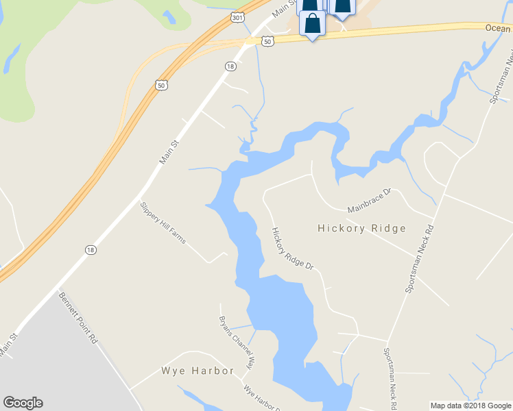 map of restaurants, bars, coffee shops, grocery stores, and more near 265 Hickory Ridge Drive in Queenstown