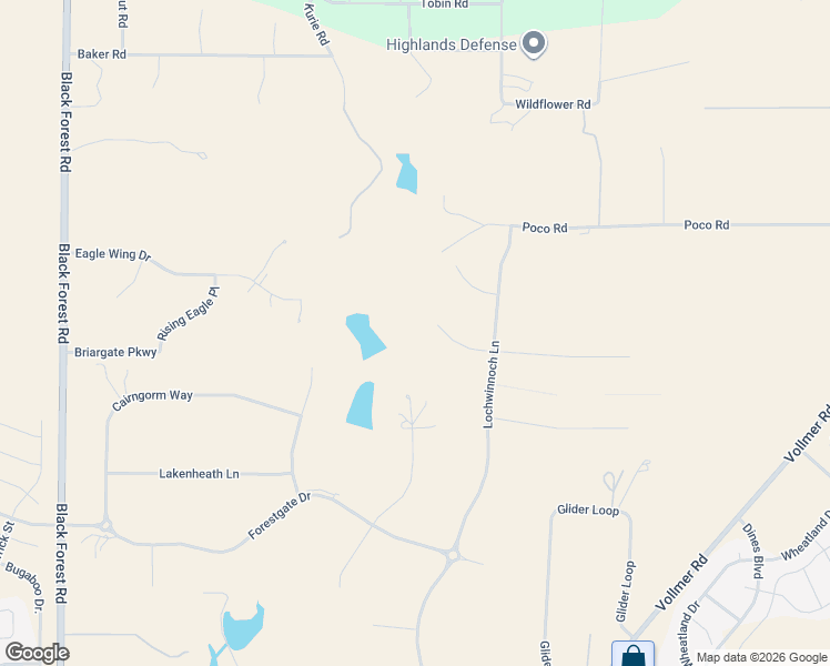 map of restaurants, bars, coffee shops, grocery stores, and more near 9727 Kilninver Court in Colorado Springs