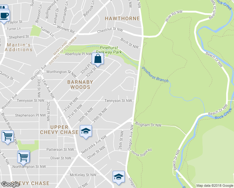 map of restaurants, bars, coffee shops, grocery stores, and more near 6320 29th Place Northwest in Washington