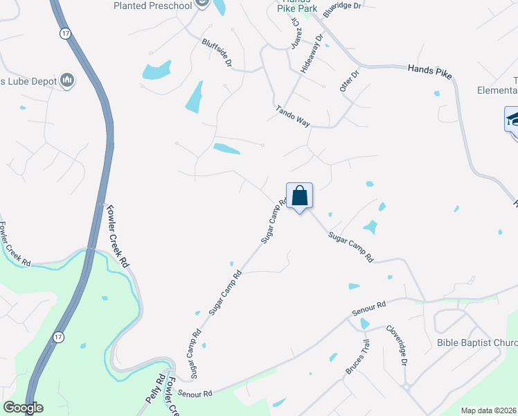 map of restaurants, bars, coffee shops, grocery stores, and more near 2980 Sugar Camp Road in Covington