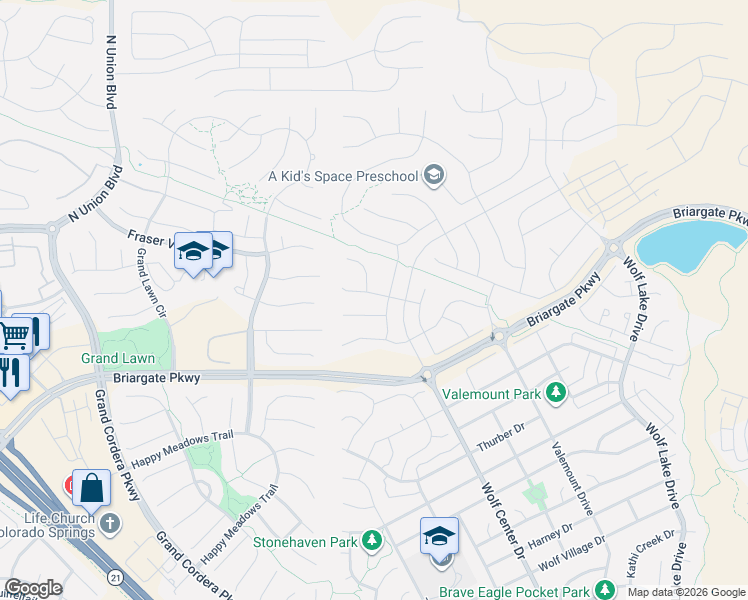 map of restaurants, bars, coffee shops, grocery stores, and more near 5759 ADKISSON PL in Colorado Springs