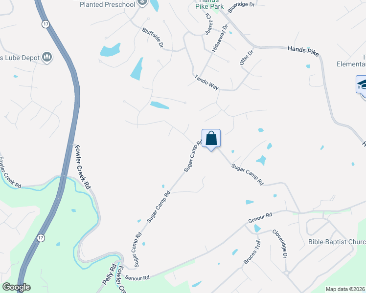 map of restaurants, bars, coffee shops, grocery stores, and more near 2980 Sugar Camp Road in Covington
