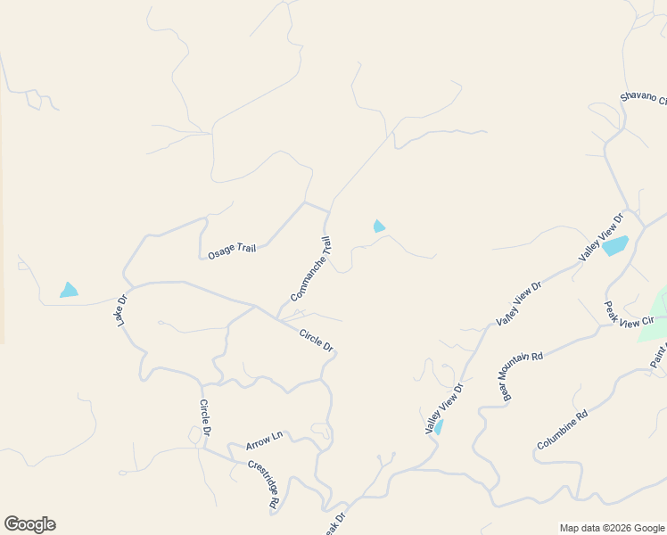 map of restaurants, bars, coffee shops, grocery stores, and more near 26 Ute Trail in Florissant