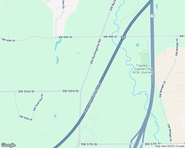 map of restaurants, bars, coffee shops, grocery stores, and more near 5142 Southwest Burlingame Road in Topeka