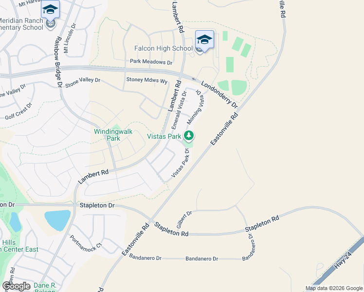 map of restaurants, bars, coffee shops, grocery stores, and more near 9773 Emerald Vista Drive in Peyton