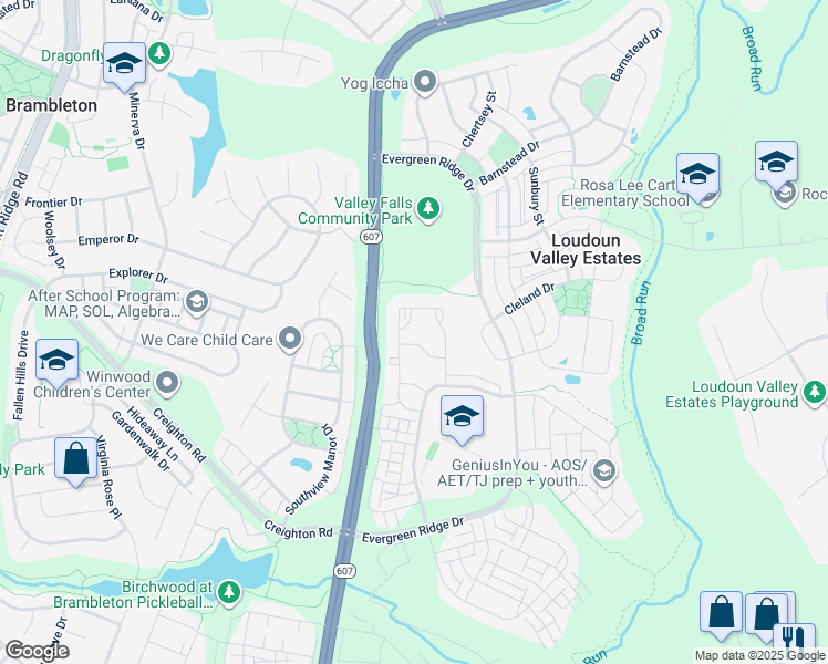 map of restaurants, bars, coffee shops, grocery stores, and more near 43021 Greggsville Chapel Terrace in Ashburn