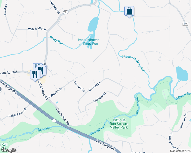 map of restaurants, bars, coffee shops, grocery stores, and more near 1101 Jonquil Circle in Great Falls